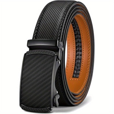 Paaaawaters Leather Ratchet Belt Men, Effortless Style