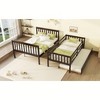 NicBex Twin Over Full Bunk Bed with Guardrail and Trundle,Rubber Wood Loft Bed with Ladder and Converts to 2 Twin Beds,Bunk Beds for Bedroom - 4 of 4