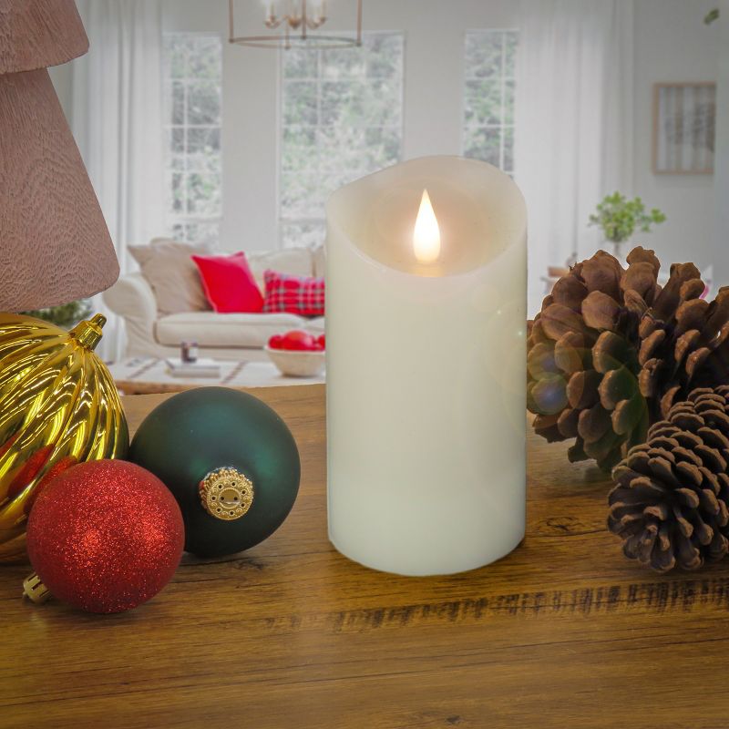 7" HGTV LED Real Motion Flameless Ivory Candle Warm White Lights - National Tree Company, 2 of 6