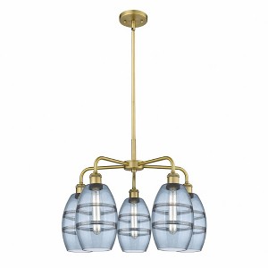 Vaz - 5 Light Stem Hung Chandelier In Industrial Style-13.63 Inches Tall and 23.88 Inches Wide - 1 of 1