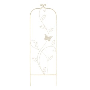 Garden Trellis- For Climbing Plants- Decorative Curving Flower Stem Metal Panel -For Vines, Roses, Vegetable Plants & Flowers by Pure Garden - 1 of 4