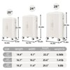 Syemin Luggage 3 pcs in ABS Spinner Wheel Luggage Carry on Suitcase for Travel Matching Color TSA Combination Lock, White, 19.3"*11.4"*29.5" - 3 of 4