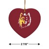 Northern State University Primary Logo HeartShaped Porcelain Holiday Christmas Tree Ornament  2.8" - 3 of 4