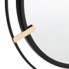 Thales Wall Mirror Black/Gold - Brewster: 23" Modern Round Metal, No Assembly, Wall Mount - 3 of 4
