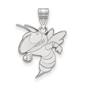 Black Bow Jewelry 14k White Gold Georgia Tech Yellow Jackets NCAA Large Pendant - 1 of 3