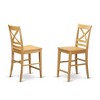 East West Furniture,3 Pc counter height pub set - high top Table and 2 Kitchen Dining Chairs. - 3 of 4