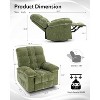 Rocking Recliner Chair,360° Swivel,30° Rocking,135° Tilt,Chenille Upholstery,Q235 Steel Frame Glider Nursery Chair for Small Spaces - 2 of 4