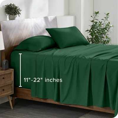 22 Inch Extra Deep Pocket Sheet Set, Double Brushed Microfiber Sheets by Bare Home