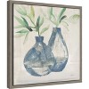 Amanti Art Pretty Vases with Green Fronds by Albena Hristova Canvas Wall Art Print Framed 16 x 16-in. - 2 of 4