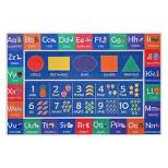 Educational Kids Cotton Rug for Playrooms, Kids Rooms, Classrooms
