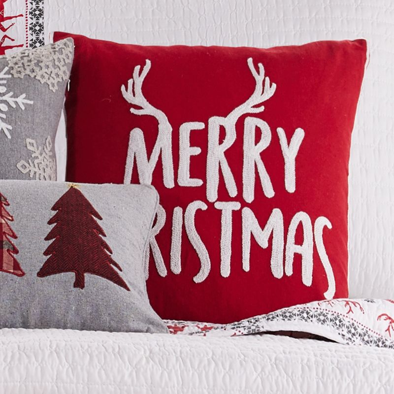 Rudolph Holiday Decorative Pillow Red - Levtex Home, 3 of 5