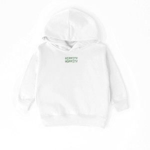 The Juniper Shop Embroidered Hippity Hoppity Stacked Toddler Hoodie - 1 of 3
