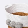 Decorative Basket - Cloud Island™ Large Coiled Rush Pom White - image 3 of 3