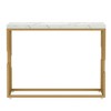 Resenkos Entryway Table, Console Sofa Table,Modern Console Table, 42.5" Sofa Foyer Table with Faux Marble Tabletop White - 3 of 4