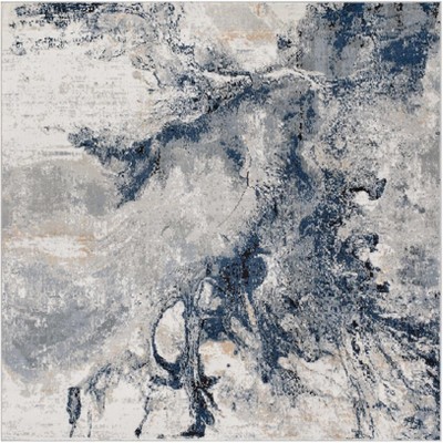 Hauteloom Kirkland Dark Blue Marble Rug