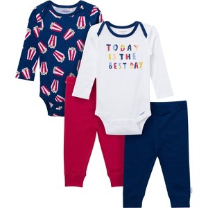 Onesies Brand Baby Boys' 4-Piece Onesies Bodysuits and Pants - 1 of 4