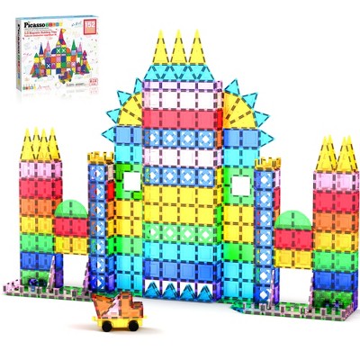 PICASSO-TILES 152 PC Magnetic Tiles, Building Blocks, STEM Toys for Kids 3+