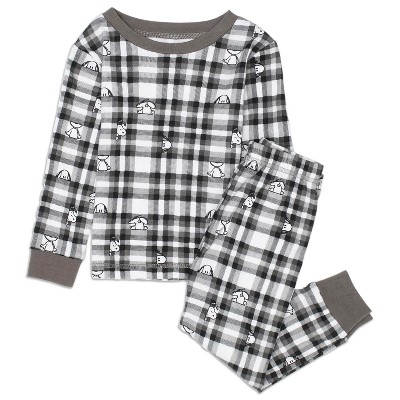 6M-18M Baby Snoopy Print Cotton Family Matching Pajamas Holiday 2-Piece Sets for Christmas with Woodstock Charlie Brown Linus - PEANUTS