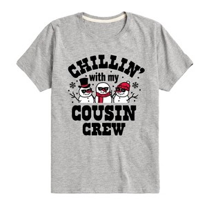 Boys' - Instant Message - Chillin With My Cousin Crew Chistmas Short Sleeve Graphic T-Shirt - 1 of 4