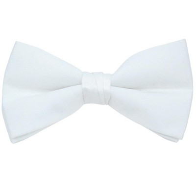 Young Boy's Pre-tied Adjustable Length Bow Tie - Formal Tuxedo Solid Color