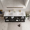 Whisen Pre-Assembled Floating Wall-Mounted Bathroom Vanity with Stone Resin Sink, U-Shaped Storage Drawers - 3 of 4