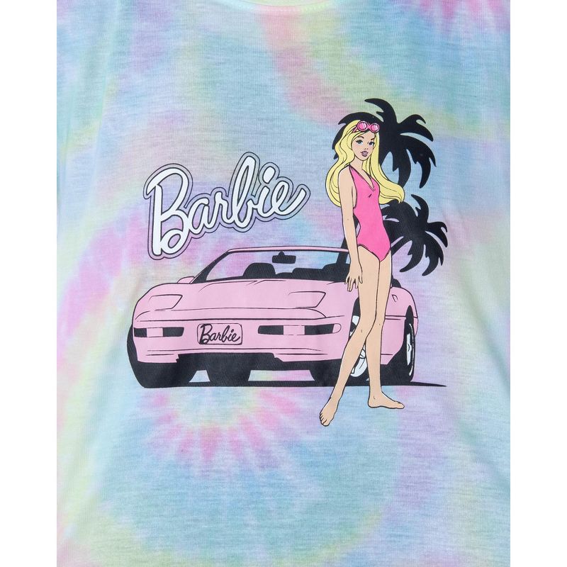 Barbie Women's Malibu Barbie and Pink Corvette Tie-Dye Nightgown Sleep Shirt Tie-Dye, 3 of 5