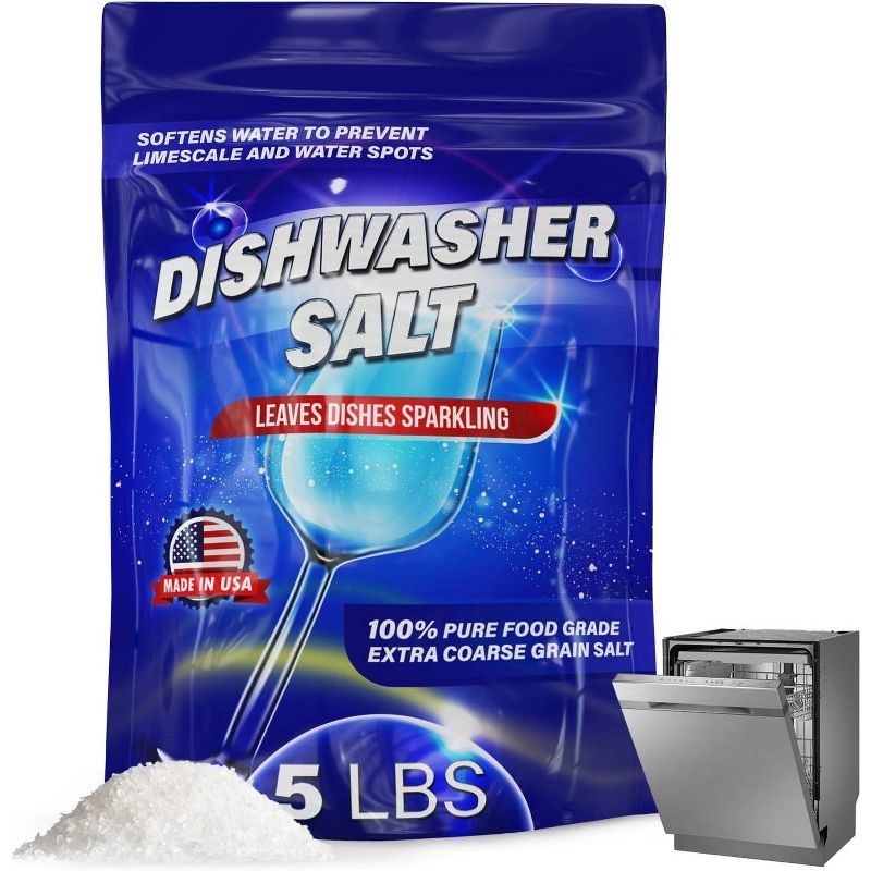 Impresa Dishwasher Salt Water Softener - 5 lbs - Protects From Hard Water Residue and Limescale - 100% Pure Coarse Grain Salt, 1 of 7