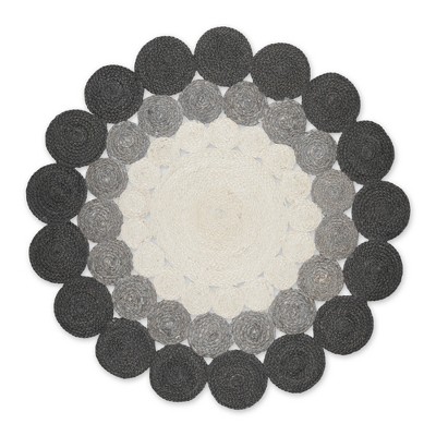 Design Imports Bohemian Round Natural Jute - Gray - 3 Ft Round
