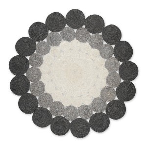 Design Imports Bohemian Round Natural Jute - Gray - 3 Ft Round - 1 of 4