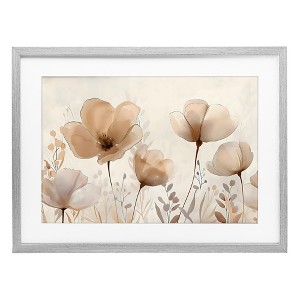 Stupell Industries Neutral Wildflowers Floral Blossoms Framed Print Under Glass Art - 1 of 4