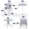 Celebalcony 4 - Person Outdoor Patio Dining Set White - 3 of 4