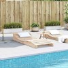 vidaXL Pine Wood Sun Lounger - Wooden Chaise Lounge Chair for Outdoor Patio Garden - Brown Dimensions 80.7x31.5x12.4 Inch - 4 of 4