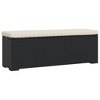 vidaXL Ottoman Bench with Cushion Black 43.3 in.x11.8 in.x15.7 in. Poly Rattan - 2 of 4