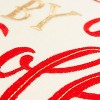 Rizzy Home 20"x20" Oversize 'Jolly by golly' Poly Filled Square Throw Pillow Light Beige: Christmas Embroidery, Indoor Decor - 2 of 4