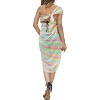 LA LEELA Women's Beachwear Summer Beach Wrap Bikini Wraps Sarong Swimwear Swim Cover Up Skirt Swimsuit Pareo Coverups for Women One Size Multi,Stripe - 4 of 4