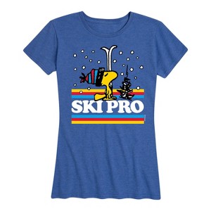 Women's - Peanuts - Snoopy Winter Fun Short Sleeve Graphic T-Shirt - 1 of 4