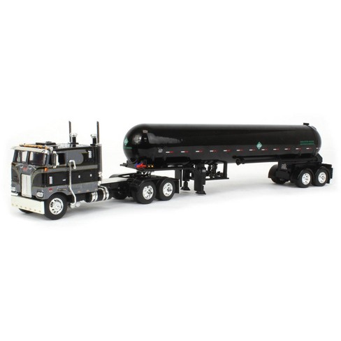 First Gear DCP 1/64 Black & Gray Peterbilt 352 with Tandem-Axle Anhydrous  Ammonia Tank Trailer 60-1666