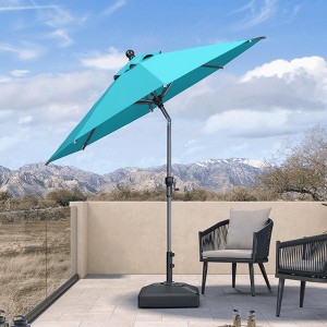 PURPLE LEAF Patio Umbrella Outdoor Table Umbrella Aluminum Frame Market Umbrella Sun Umbrella with 8 Sturdy Ribs - 1 of 4
