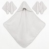 American Soft Linen Turkish Baby Hooded Bath Towel Set, 100% Cotton Soft Fluffy Baby Hooded Shower Towels - 2 of 4
