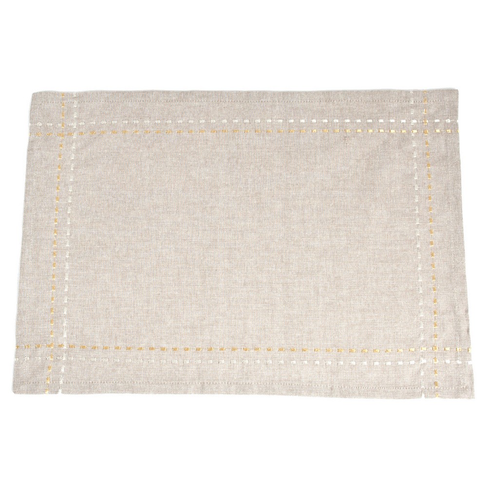 UPC 789323283672 product image for Embroidered Line Design Placemats Natural (Set of 4) | upcitemdb.com