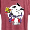 Women's - Peanuts - Snoopy Woodstock Vampire Short Sleeve Graphic T-Shirt - 2 of 4
