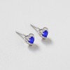 Girl's Princess Heart CZ Screw Back Sterling Silver Earrings - In Season Jewelry - 4 of 4