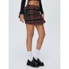EXLURA Womens Button Bodycon Mini Skirt Sexy Night Club High Waist Elastic Y2K Fall Winter Plaid Skirts - 4 of 4