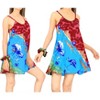 LA LEELA Women's Vacay Holiday Summer Beachwear Sleeveless Casual Spaghetti Strap Nightgown Slip Beach Dress - 2 of 4