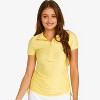 Calypsa Women's Plus Size Half-Zip Short Sleeve Rashguard UPF 50+ Adele Swim Top - 3 of 3