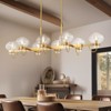 Rennnsan Orlessa 57"W 8-Light Bubble Linear Glass Modern Dimmable Kitchen Island Pendant in Gold - 2 of 4