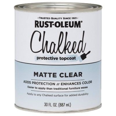 Rust-Oleum 2pk Chalked Paint Quart Matte Clear Topcoat