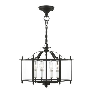 Livex Lighting Livingston 4 - Light Pendant in  Black/Brushed Nickel - 1 of 1