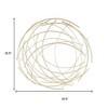 HomeRoots 26" X 26" Gold Abstract Metal Circle Hanging Dimensional Sculpture - 3 of 4