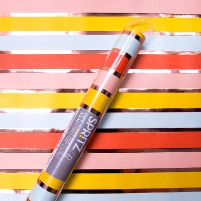 Photo 1 of 3 Pack Coral Striped Wrapping Paper - Spritz 20sq ft each